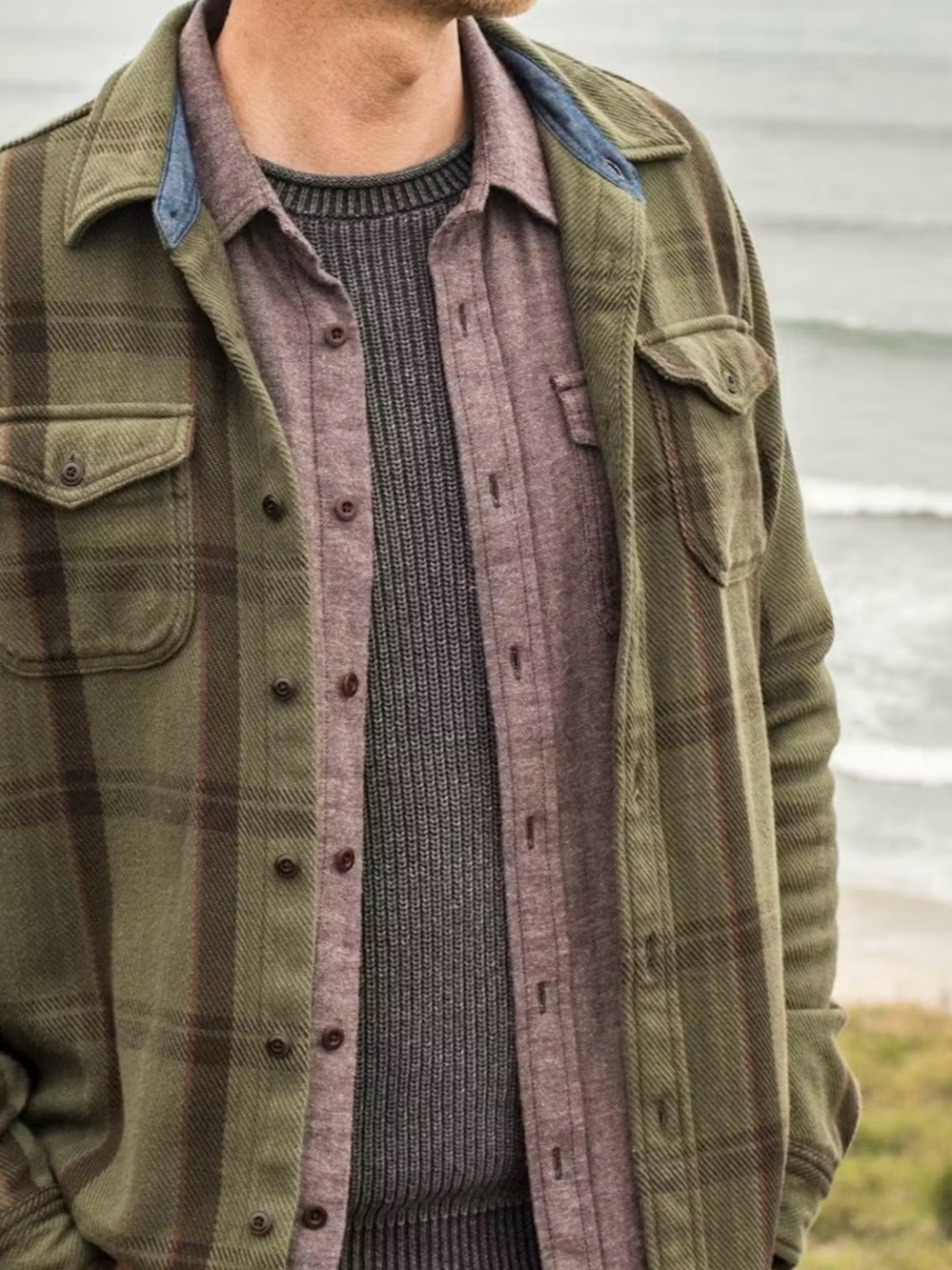 Outerknown Blanket Shirt Color: Mangrove Cusco Plaid Size XXL